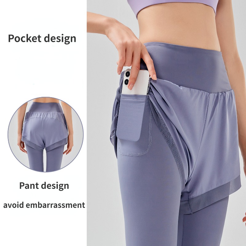 Outdoor Sport Leggings - Leggings da donna finti in due