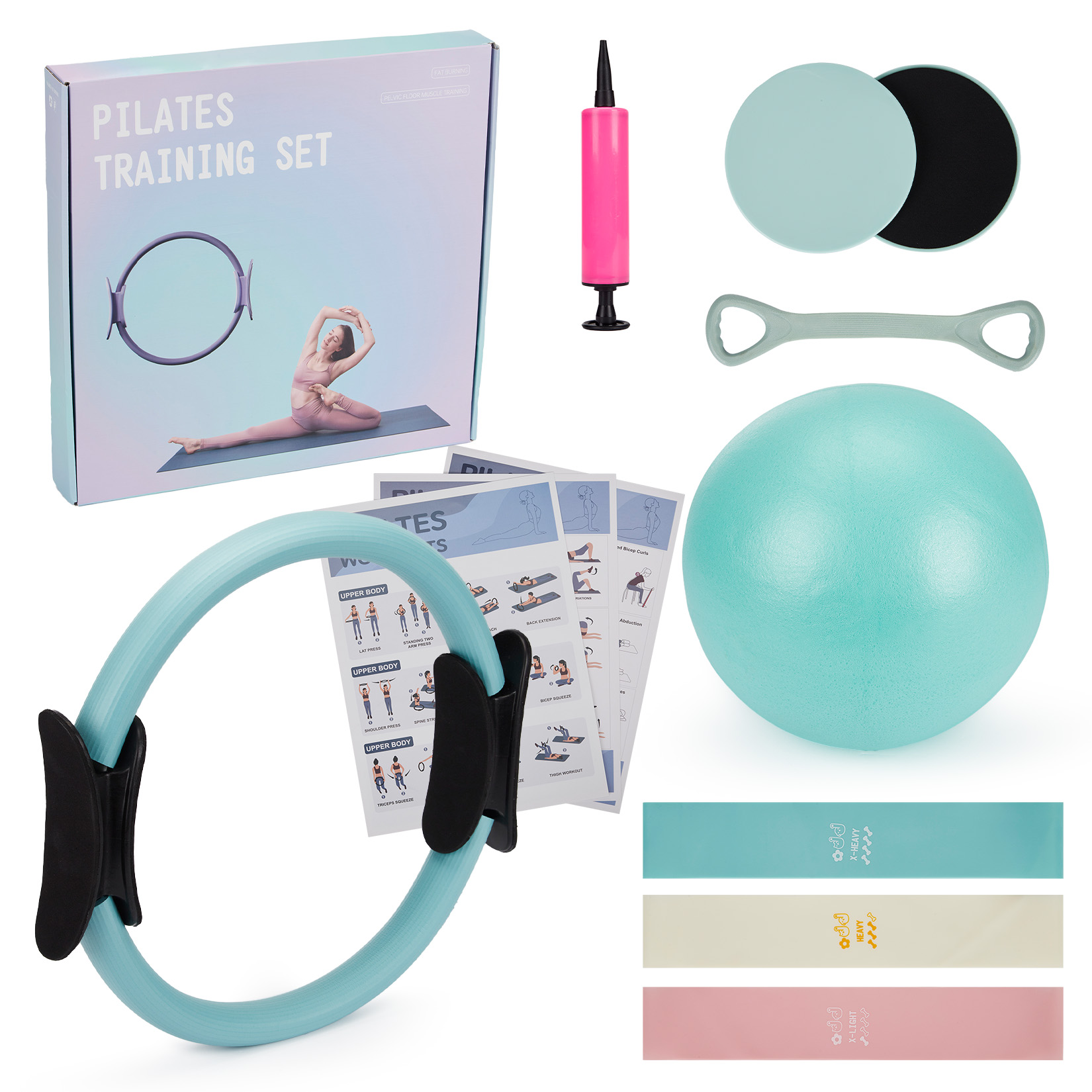 Outdoor Sport Bar - Set per Allenamento Pilates, Anello Pilates